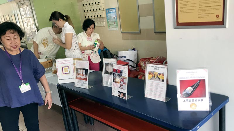 Making of Dragon's Beard Candy in school canteen