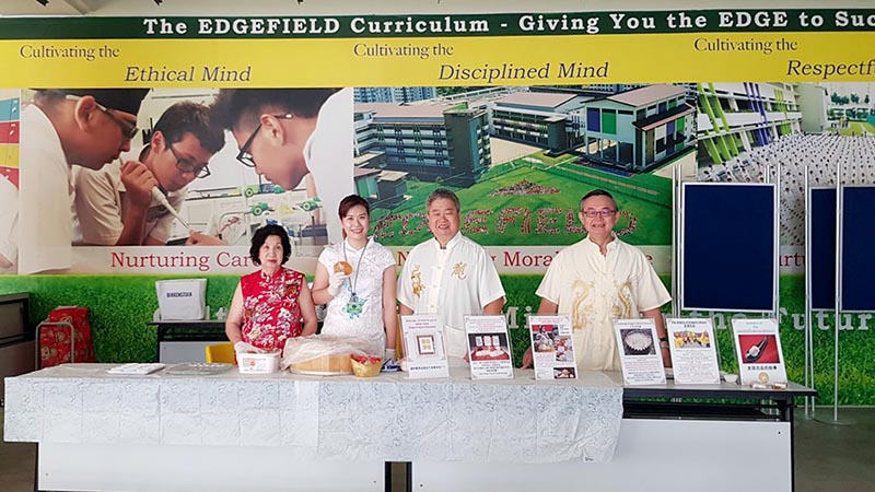 Booth setup in school canteen for live making of Dragon's Beard Candy