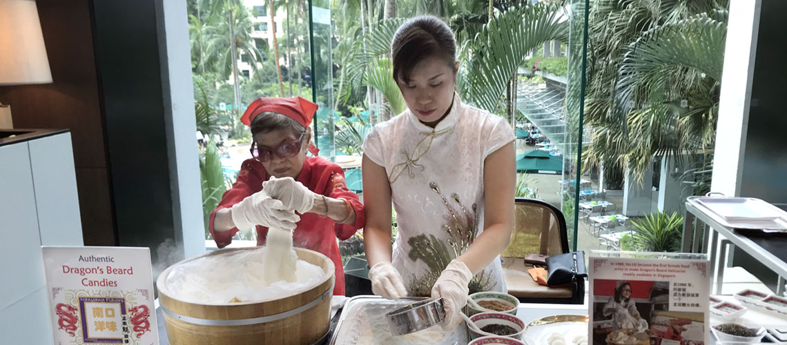 Dragon's Beard Candy Live Station at Shangri-La Singapore